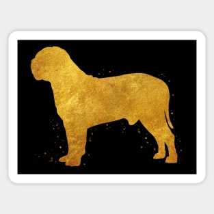 Dogue de bordeaux dog golden art Sticker